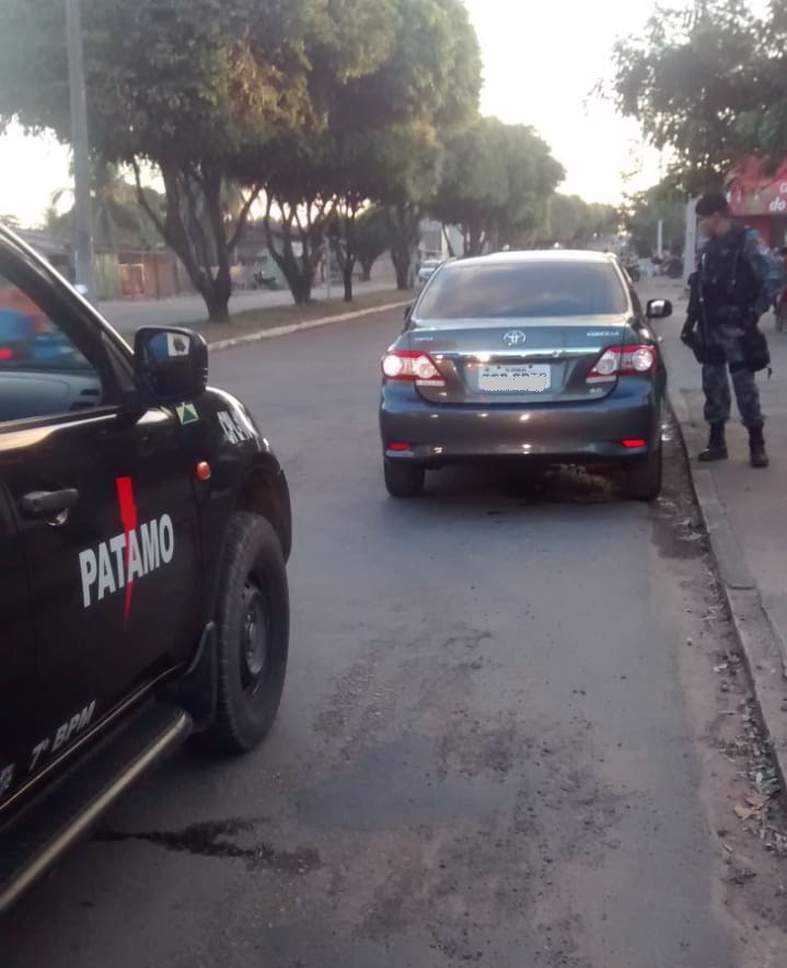 23-06 Em Ariquemes Patamo do 7 BPM recupera carro roubado do Recife 1