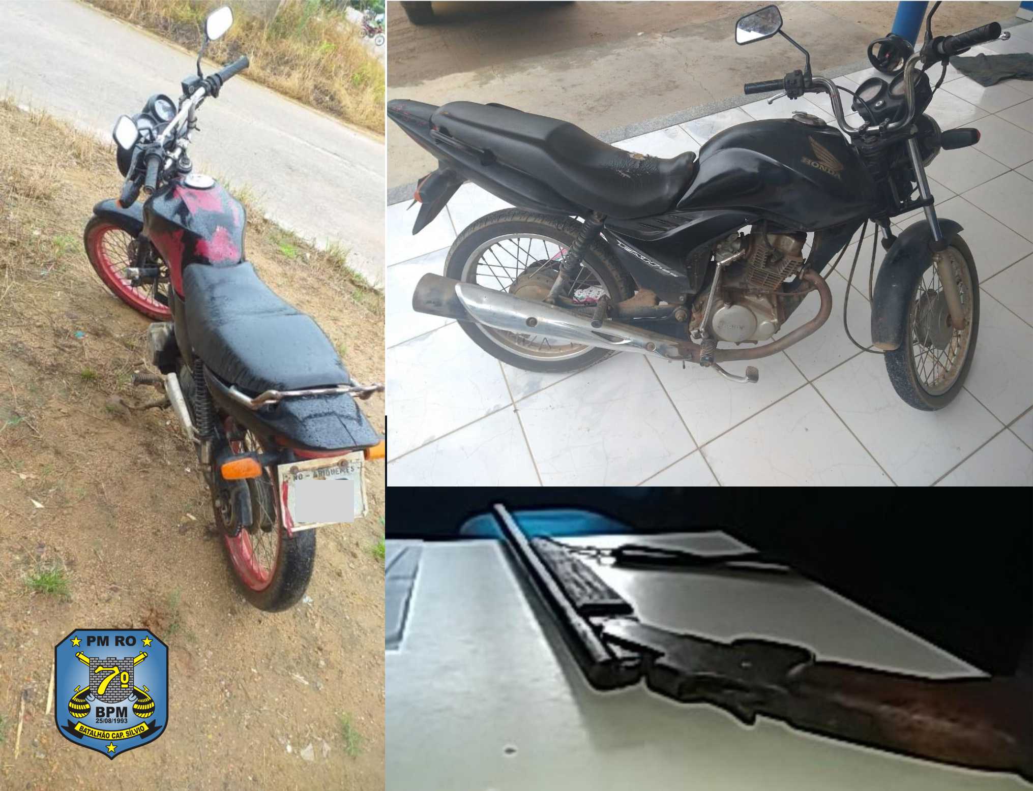 Em Monte Negro PM apreende arma de fogo e recupera veículo