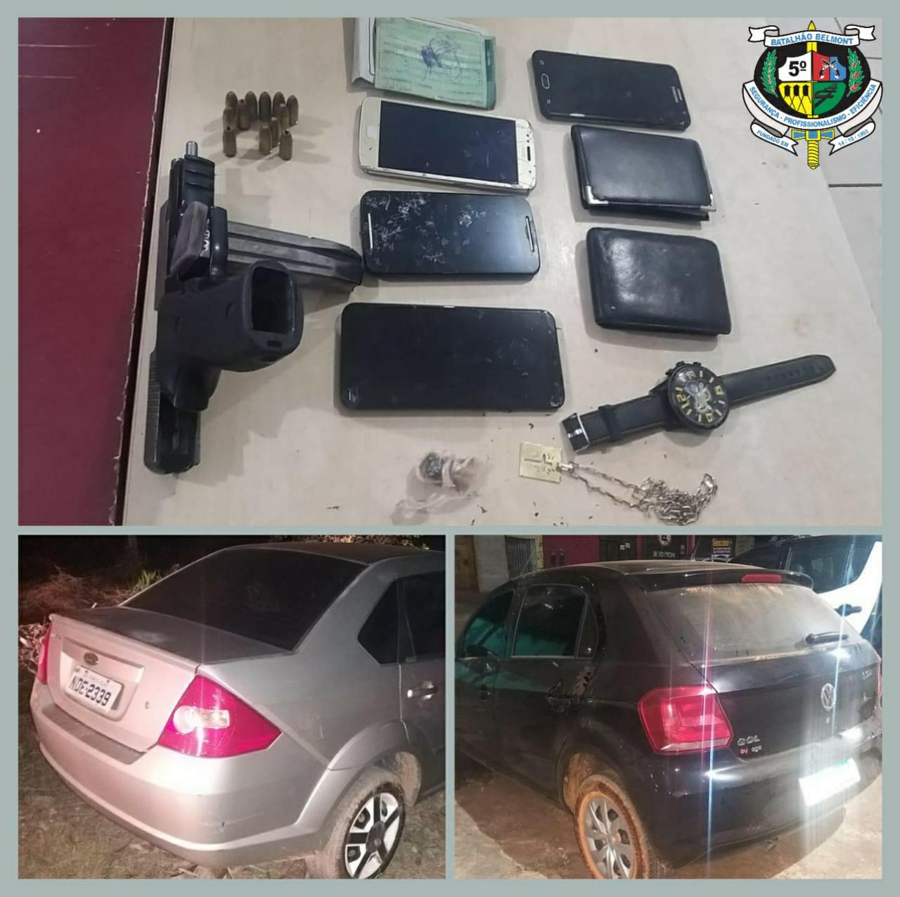5º BPM prende 4 recupera carro e apreende arma no Espaço Alternativo 1