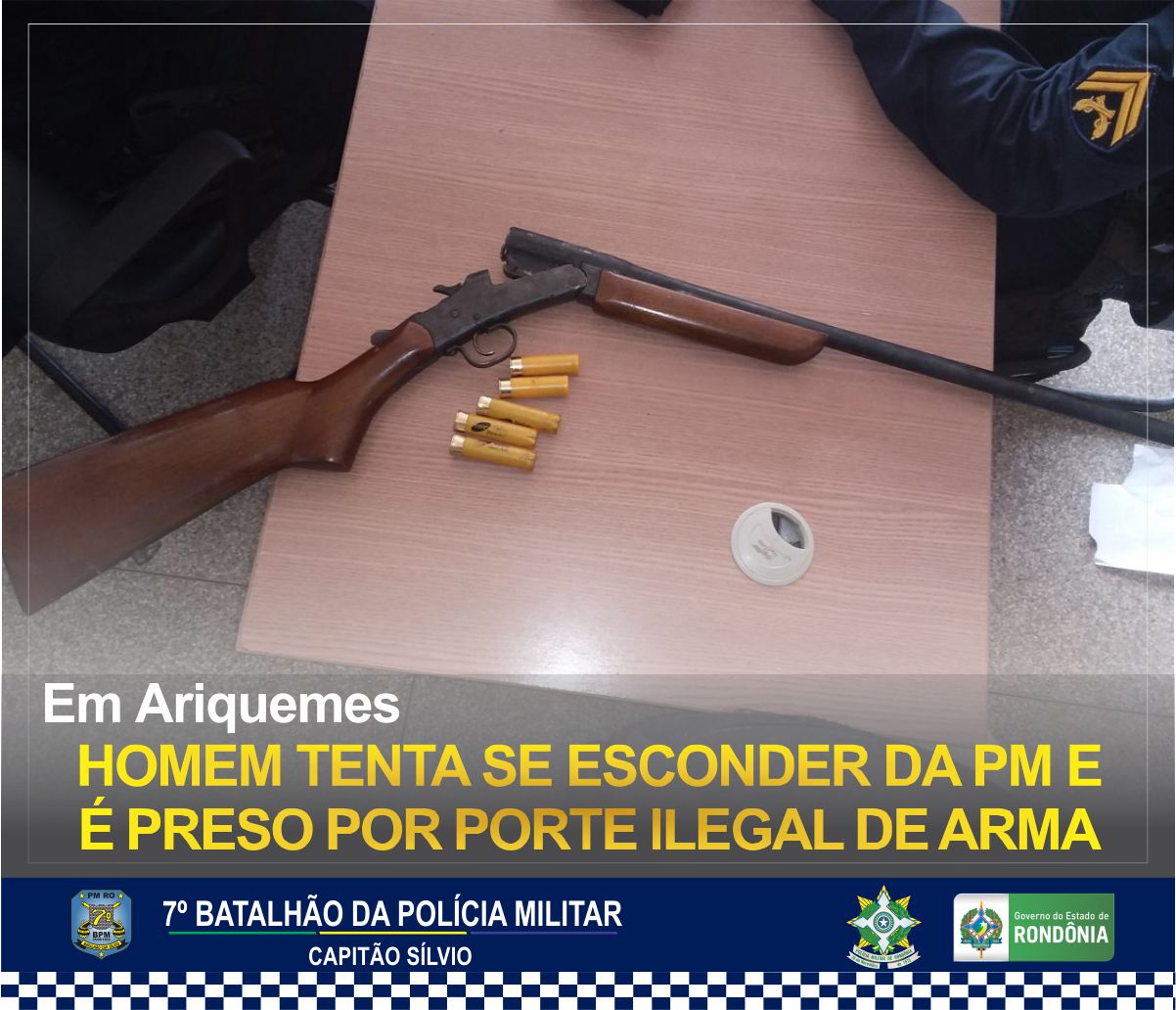 28 08 Homem tenta se esconder da PM e é preso por porte ilegal de arma1
