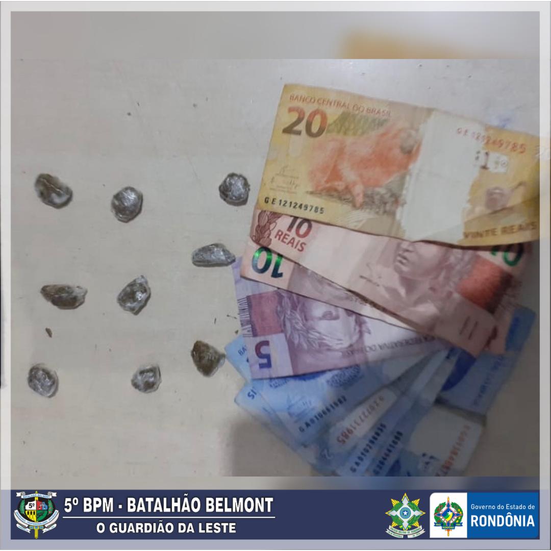 Dois são presos pela PMRO comercializando droga