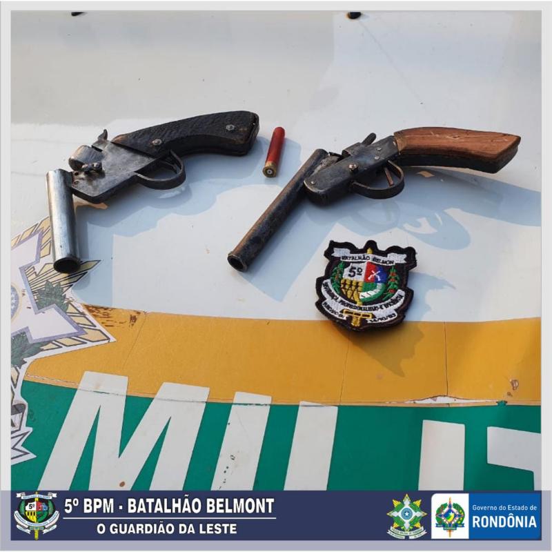 PMRO apreende mais duas armas de fogo na Zona Leste