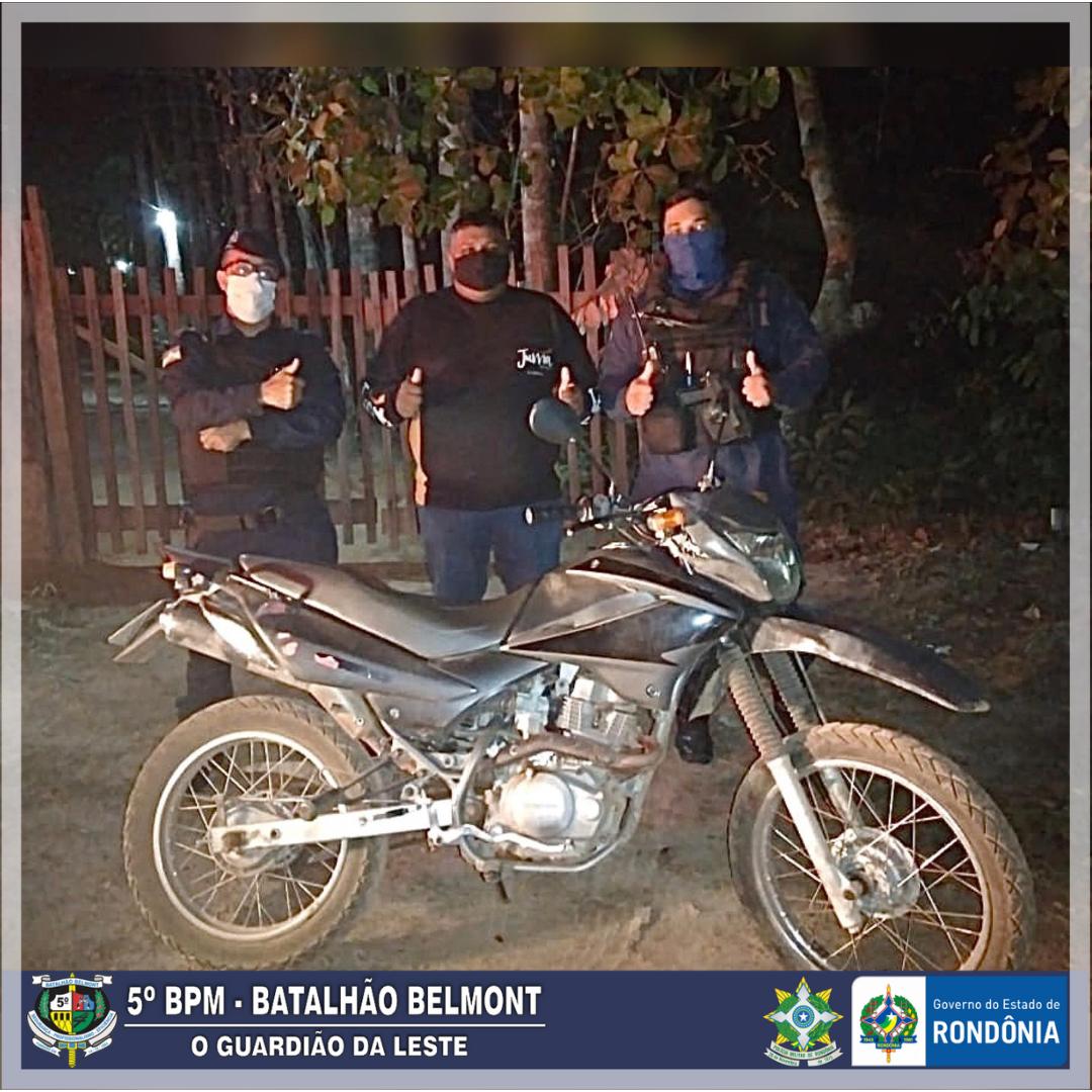 PMRO localiza moto roubada em menos de 20 minutos na Zona Leste
