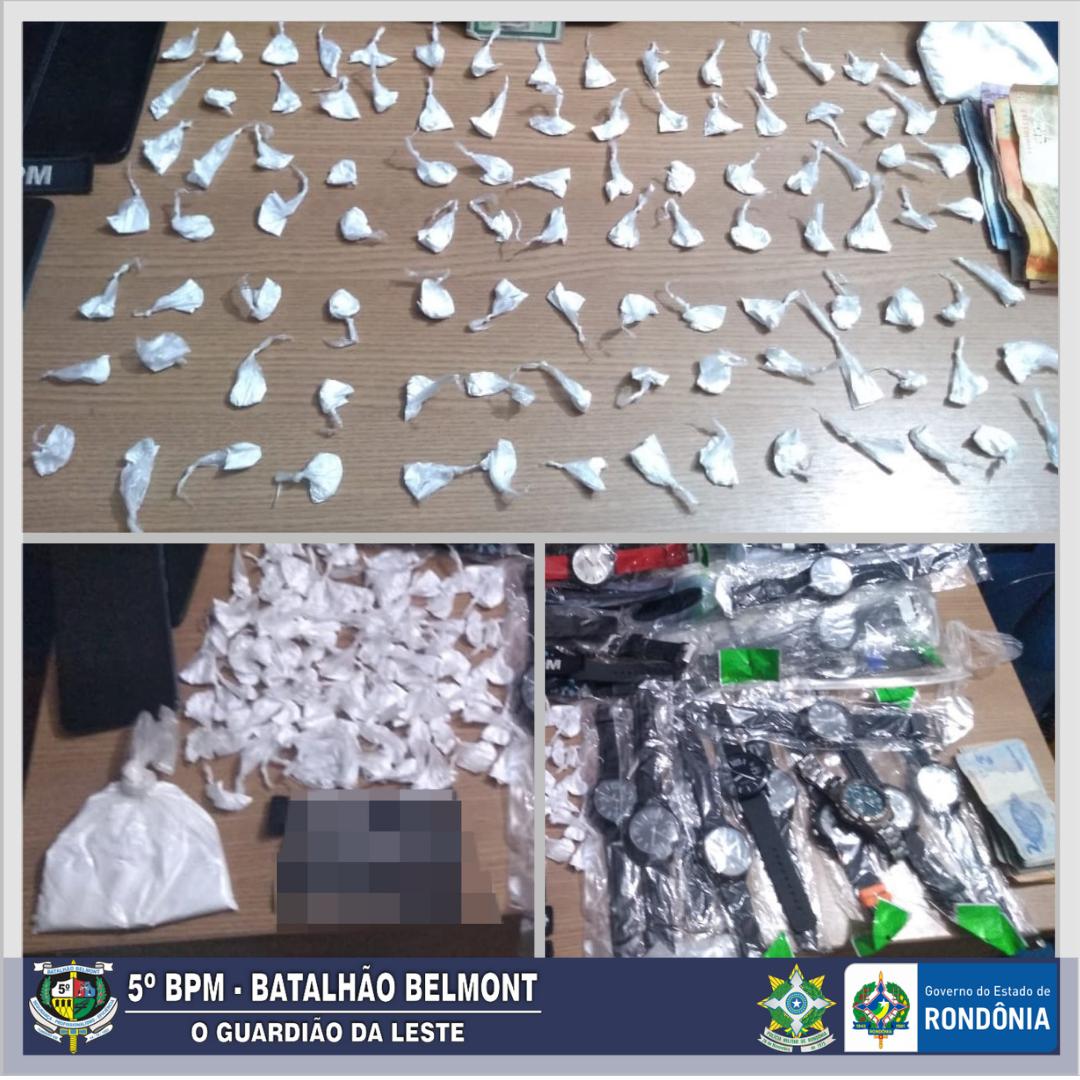 PMRO apreende drogas em carro na Zona Leste