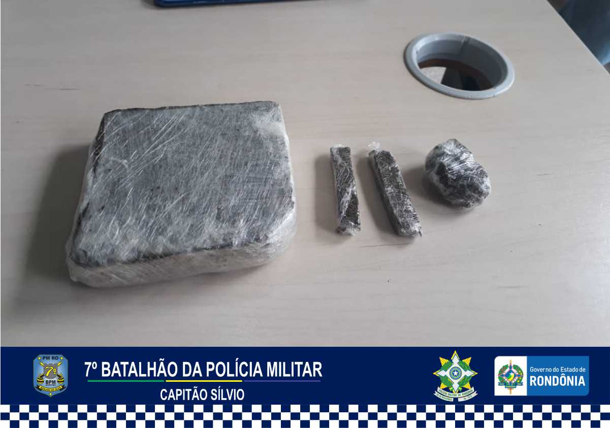 01-12 ARIQUEMES - PM prende homem por tráfico de drogas o material seria levado para o Distrito Bom Futuro