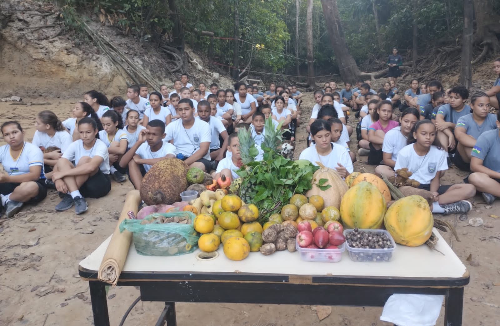 Alunos da PM Mirim em treinamento de selva